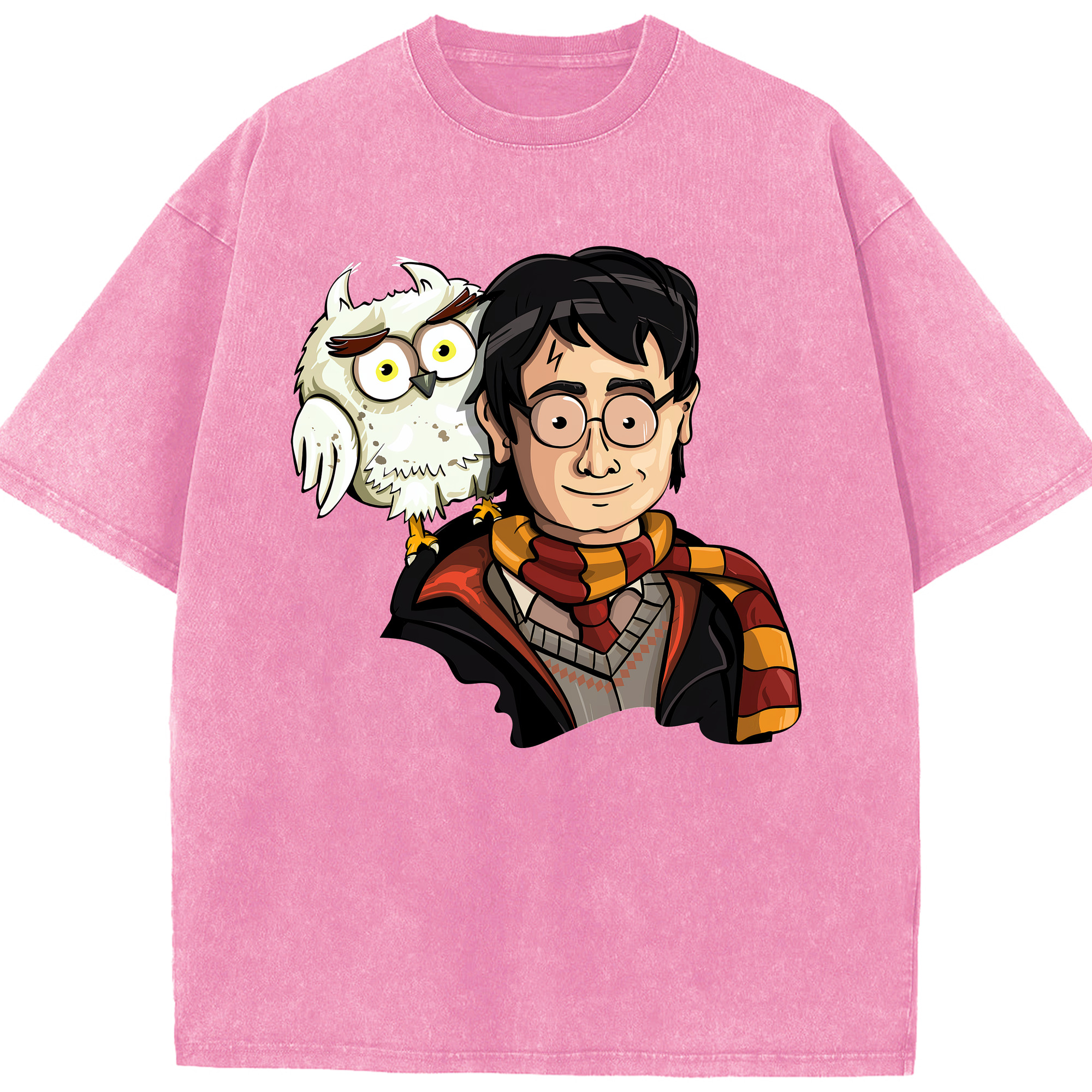 （画像用） Harry Potter ハリー・ポッターシリーズ 綿100% ヴィンテージ風 半袖Tシャツ（フロントプリント）